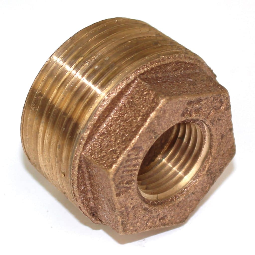 Bushing, Hex, 1-1/4" x 1/2" NPT, Bronze