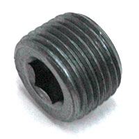 Plug, Hex Socket, 1/4" NPT, Black Steel