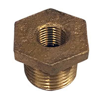 Bushing, Hex, 3/8" x 1/8" NPT, Bronze