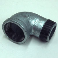 Elbow, Street, 90 Degree, 1-1/2" NPT, Galvanized Steel