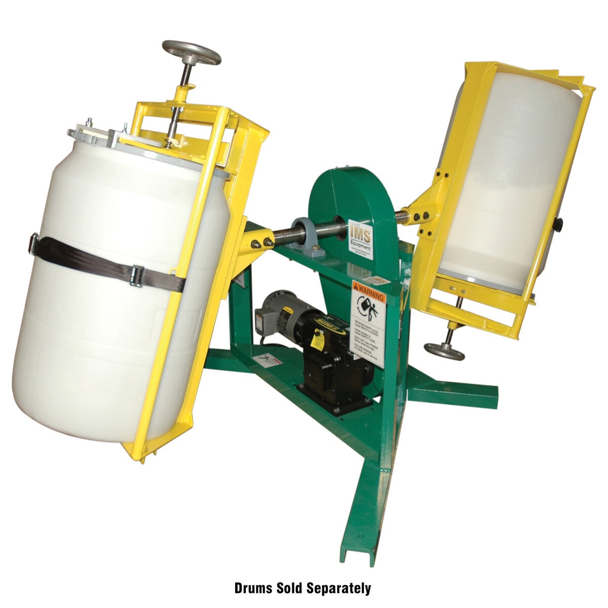 Corner Tumbler, IMS Model TBD15, 1-1/2 hp Belt Drive, with Two Style 2 Drum Holder 55 Gallon Drums - Image 1