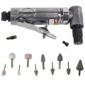 90 Degee Angled Pneumatic Die Grinder Kit, 17 Pieces with Carry Case