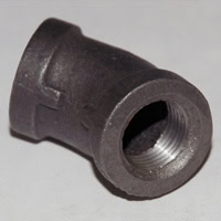 Elbow, Street, 45 Degree, 2" NPT, Galvanized Steel