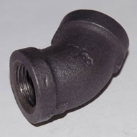 Elbow, Street, 45 Degree, 2" NPT, Galvanized Steel