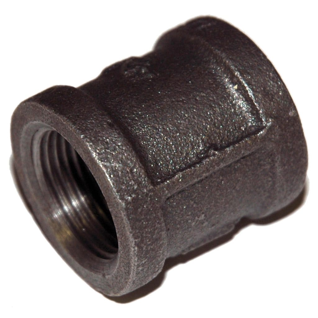 Coupling, 3/8" NPT, Black Steel