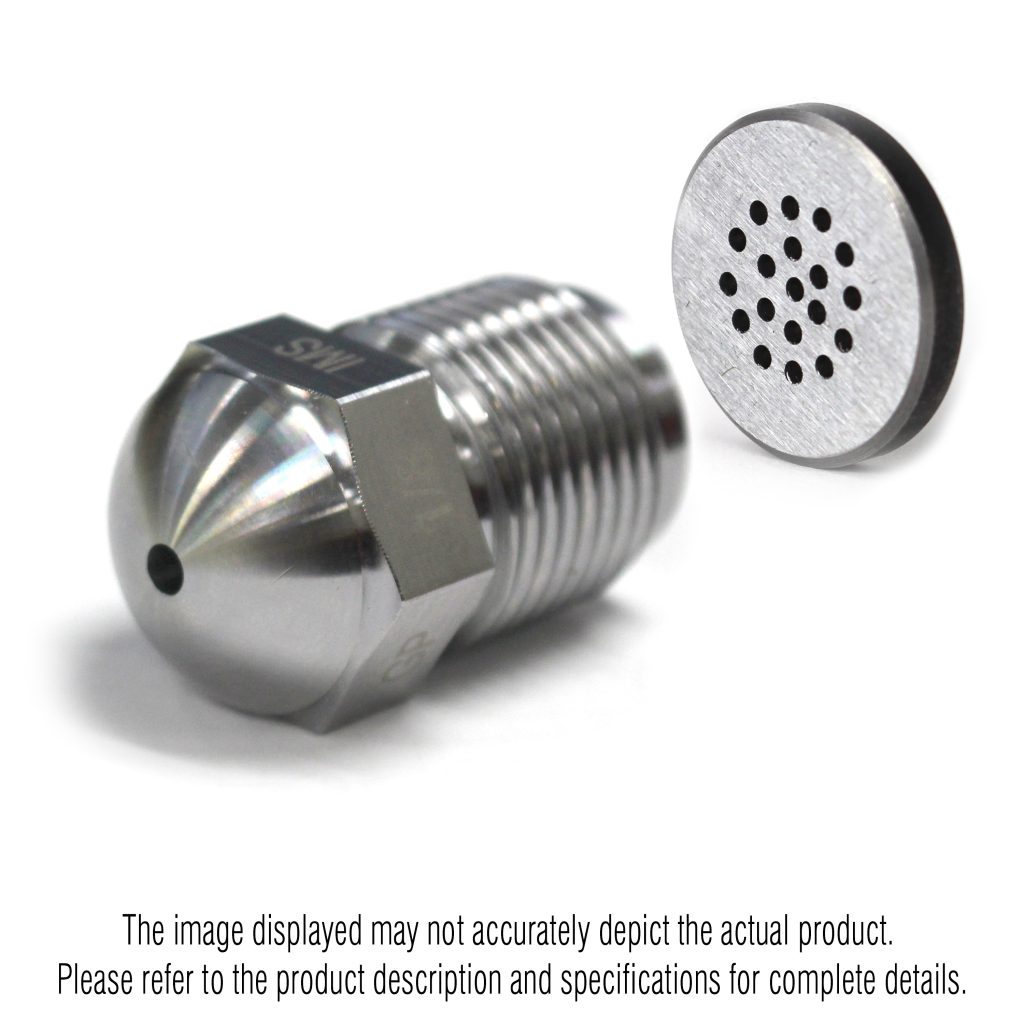 Nozzle Tip, Color Dispersion, 1/2" Rad, 11/32" Orf, 7/8"-14 Thd, Bored for 9/16" OD x 1/4" Disp Plug