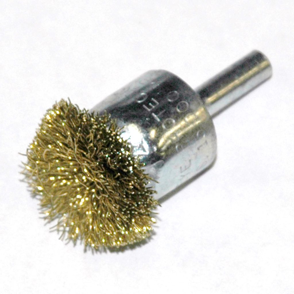 Brass Circular Flared End Brush, 1-1/4" Brush Diameter
