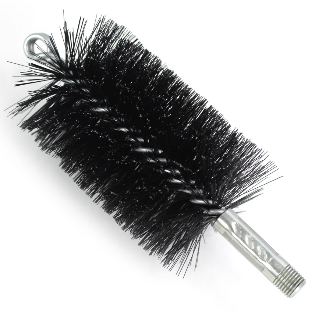 Brush, Heavy Duty Barrel, 3" OD, High Carbon Steel, Double Stem And Spiral