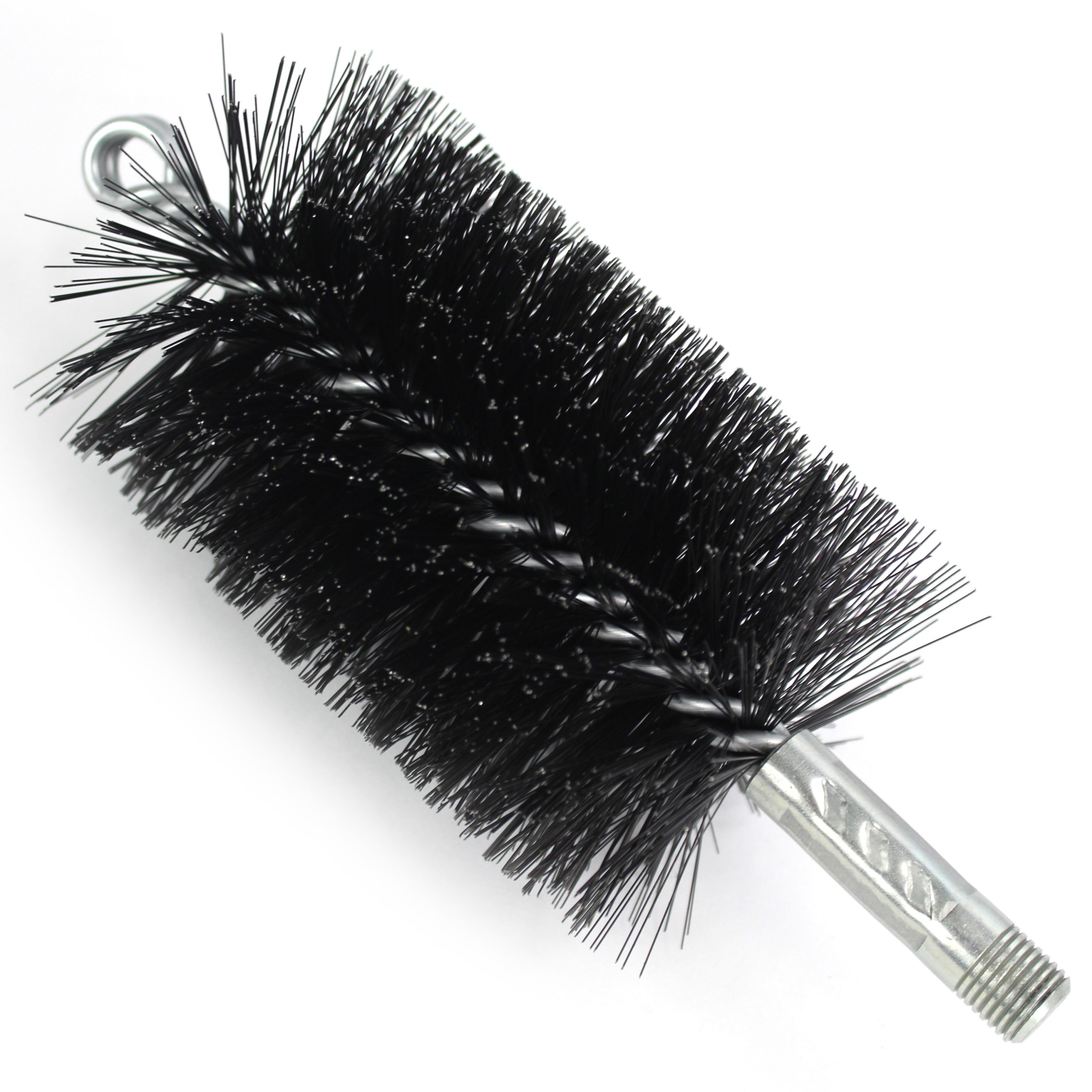 Brush, Heavy Duty Barrel, 3" OD, High Carbon Steel, Double Stem And Spiral - Image 1