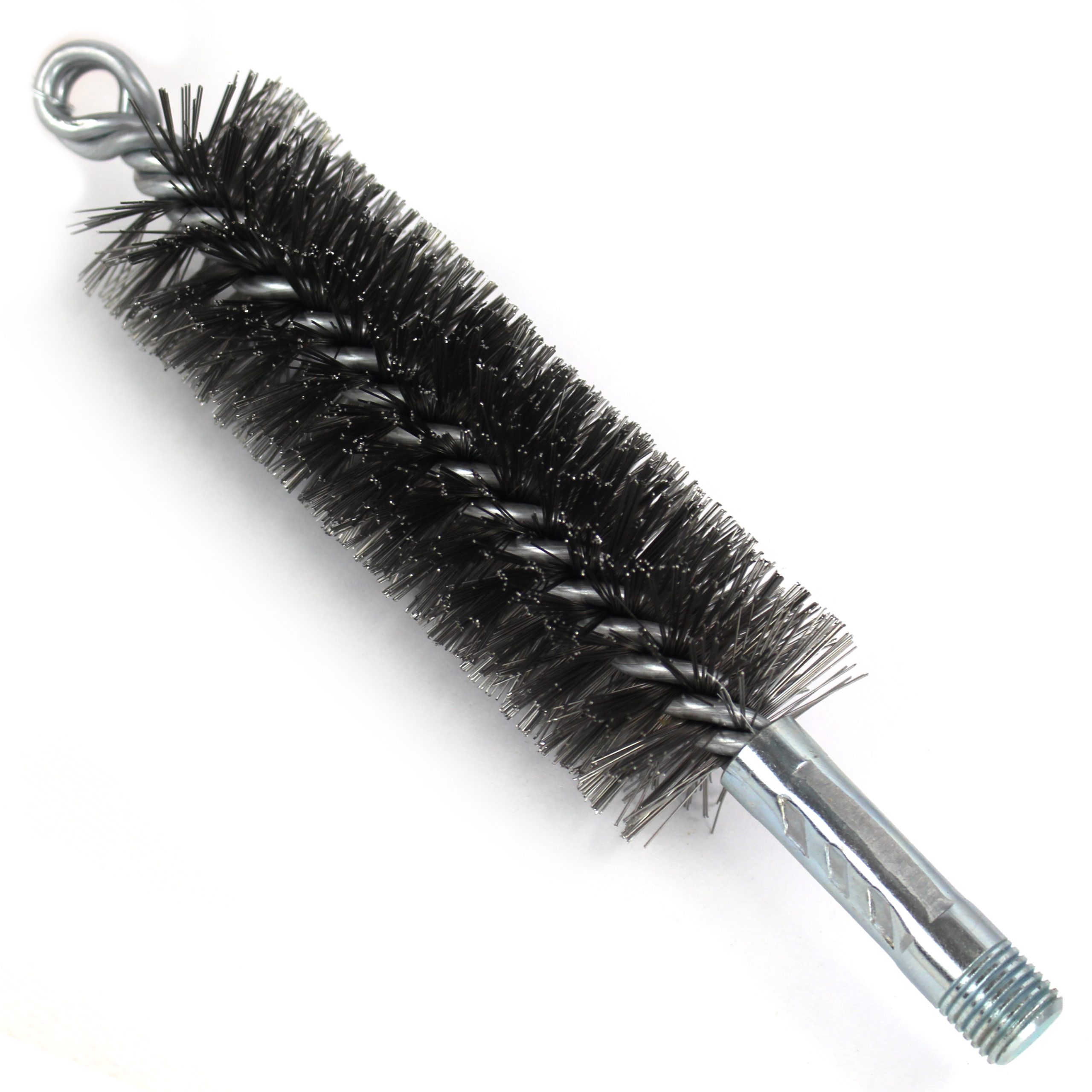 Brush, Heavy Duty Barrel, 40mm OD, High Carbon Steel, Double Stem And Spiral - Image 1