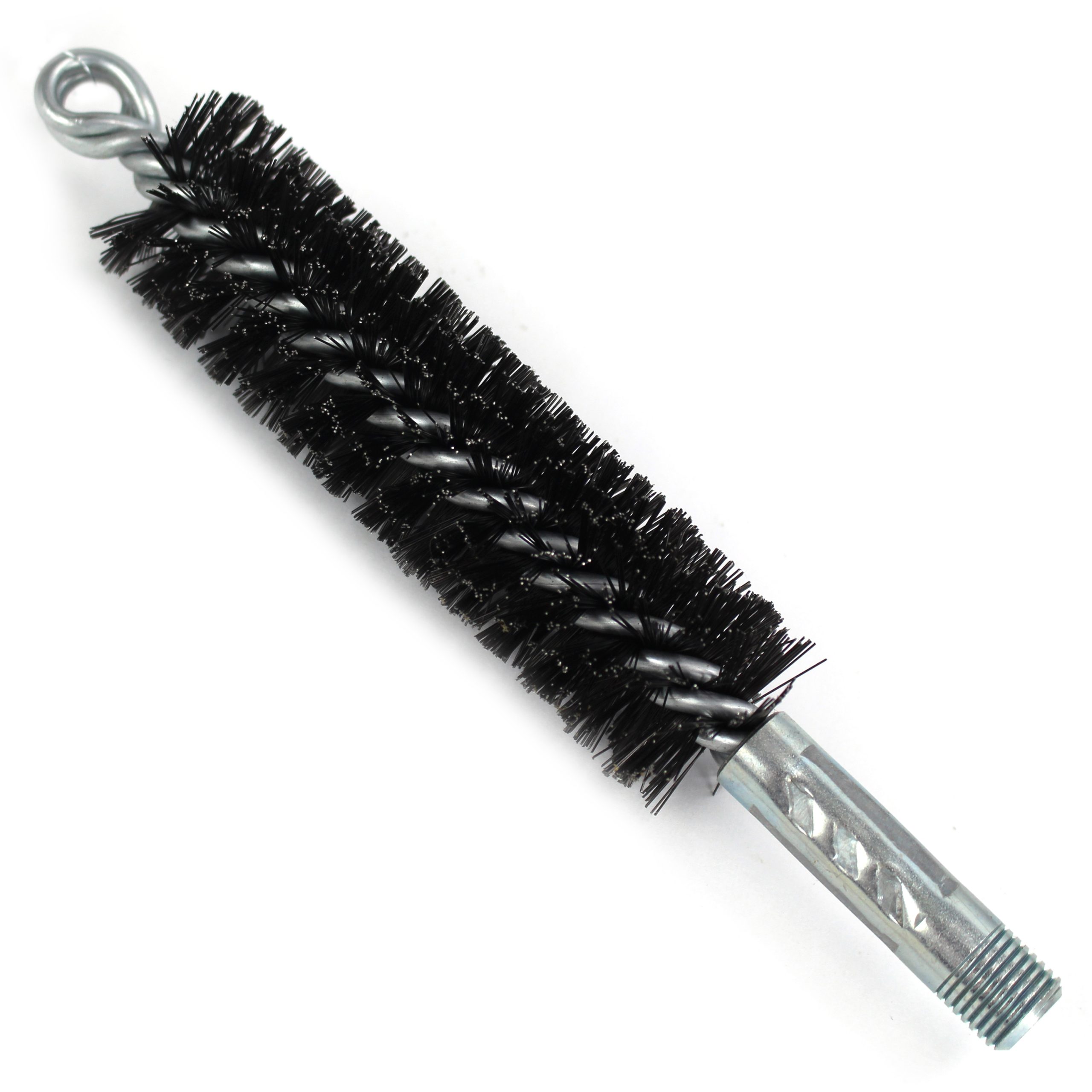 Brush, Heavy Duty Barrel, 1-1/4" OD, High Carbon Steel, Double Stem And Spiral - Image 1