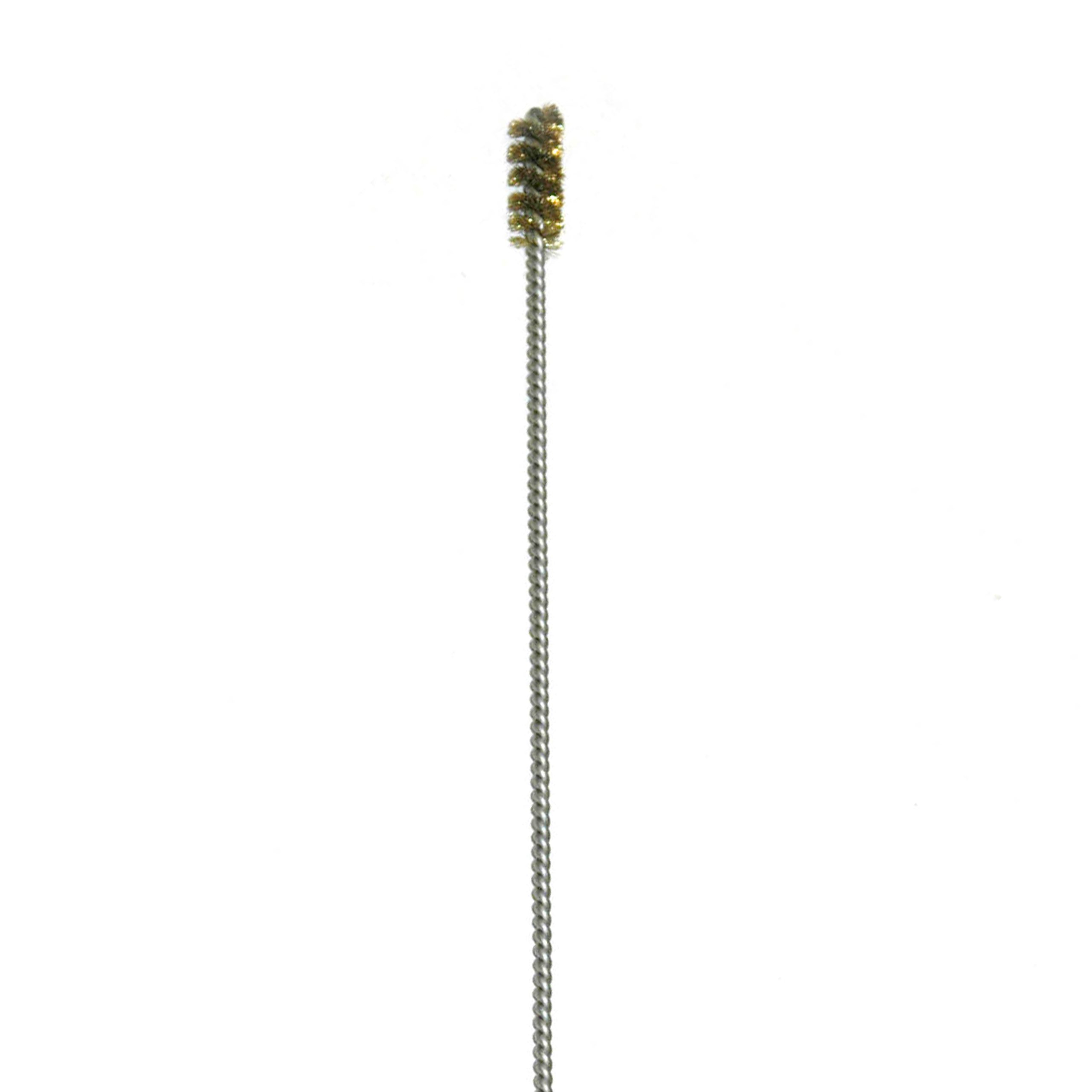 Brass Bristle, Power Driven (Single Spiral) Tube Brush, 3/8" Brush Diameter, 12" Length - Image 2