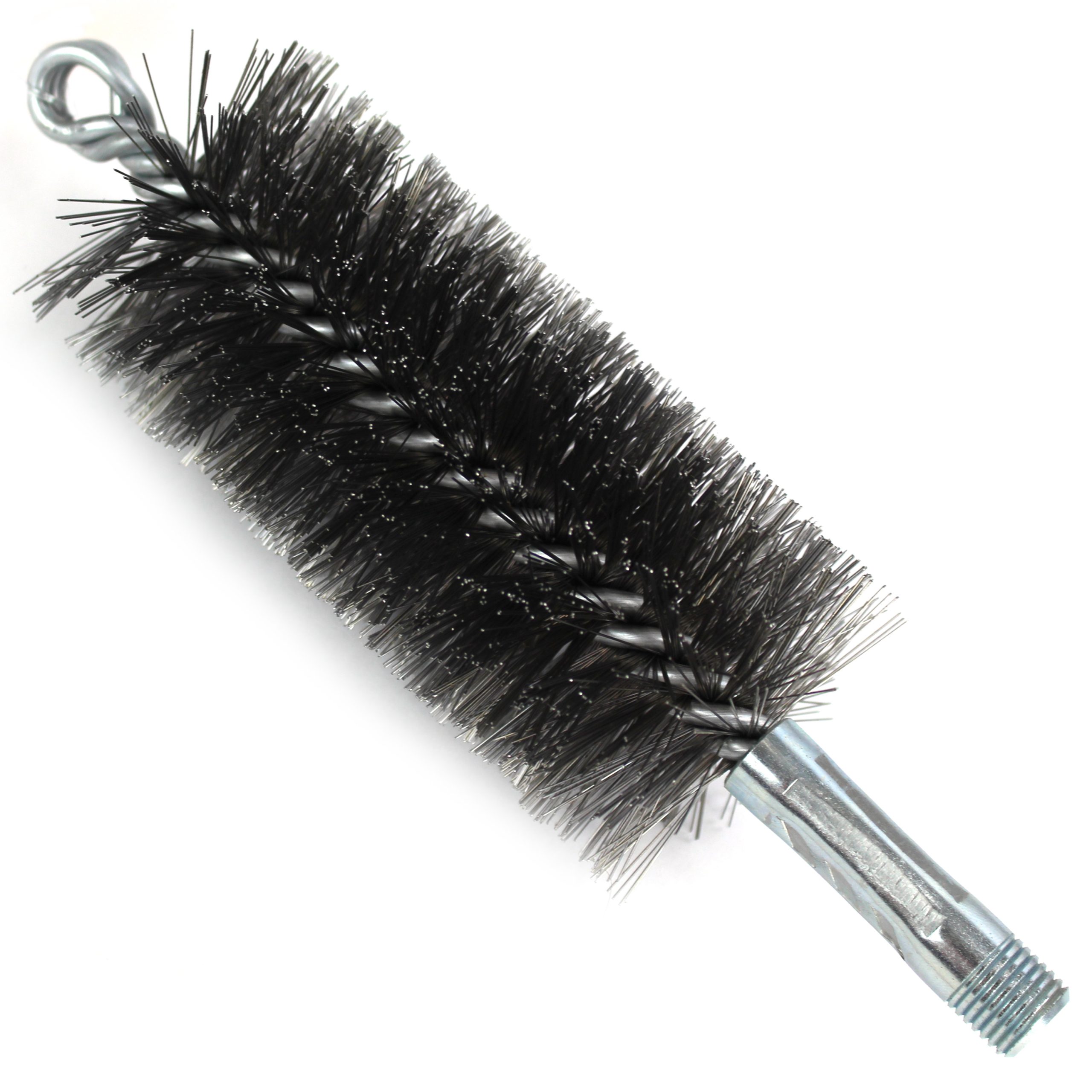 Brush, Heavy Duty Barrel, 55mm OD, High Carbon Steel, Double Stem And Spiral - Image 1