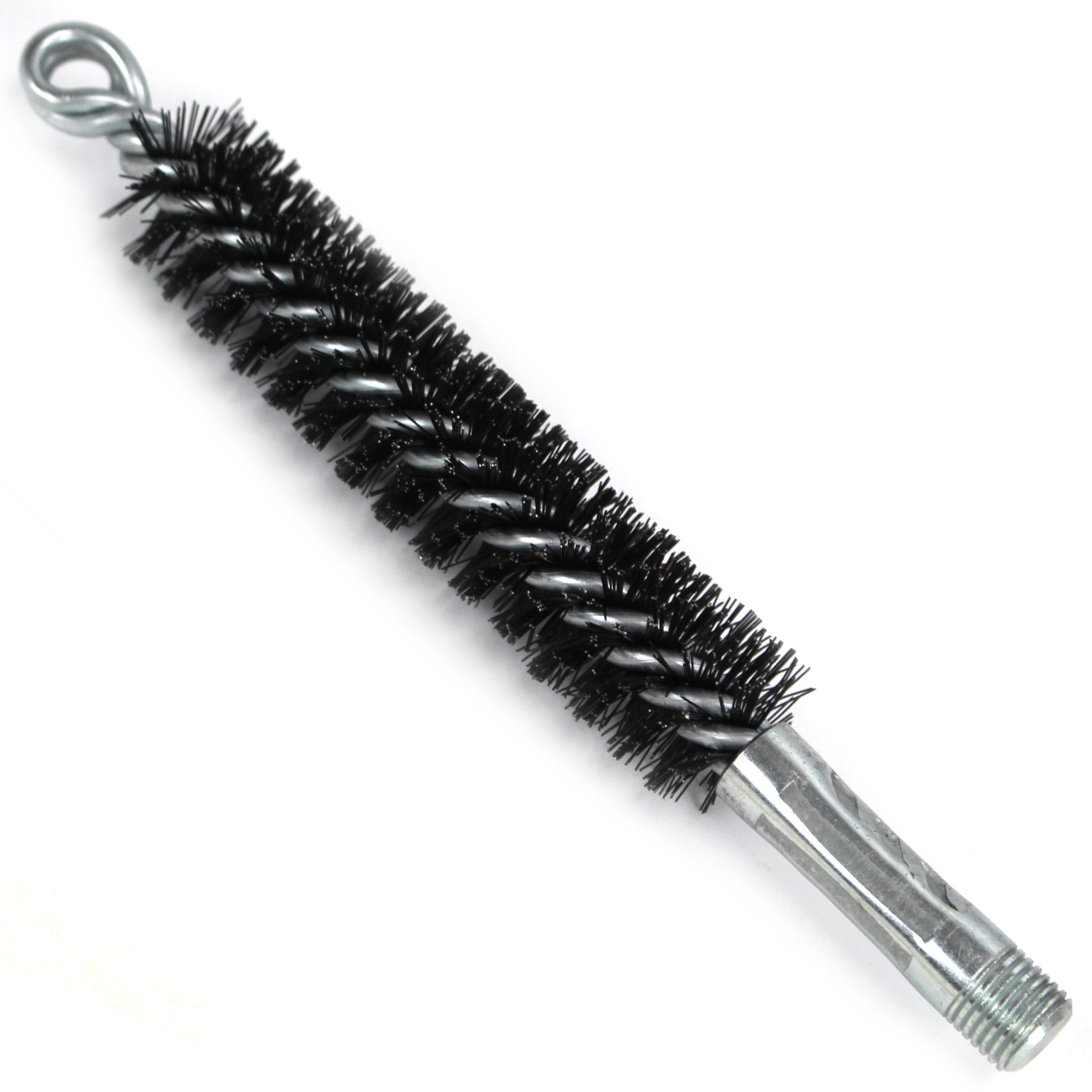 Brush, Heavy Duty Barrel, 1" OD High Carbon Steel, Double Stem And Spiral - Image 1