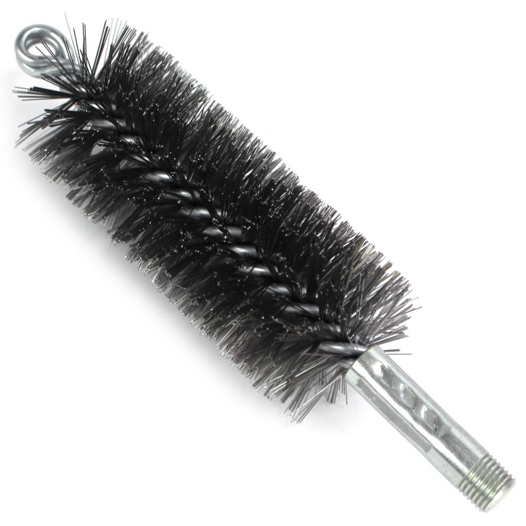 Brush, Heavy Duty Barrel, 50mm OD, High Carbon Steel, Double Stem And Spiral