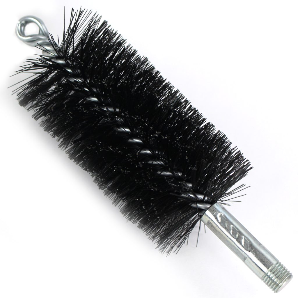 Brush, Heavy Duty Barrel, 2-1/2" OD, High Carbon Steel, Double Stem And Spiral