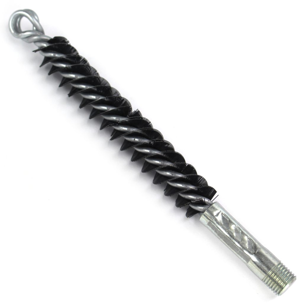 Brush, Heavy Duty Barrel, 3/4" OD, High Carbon Steel, Double Stem And Spiral