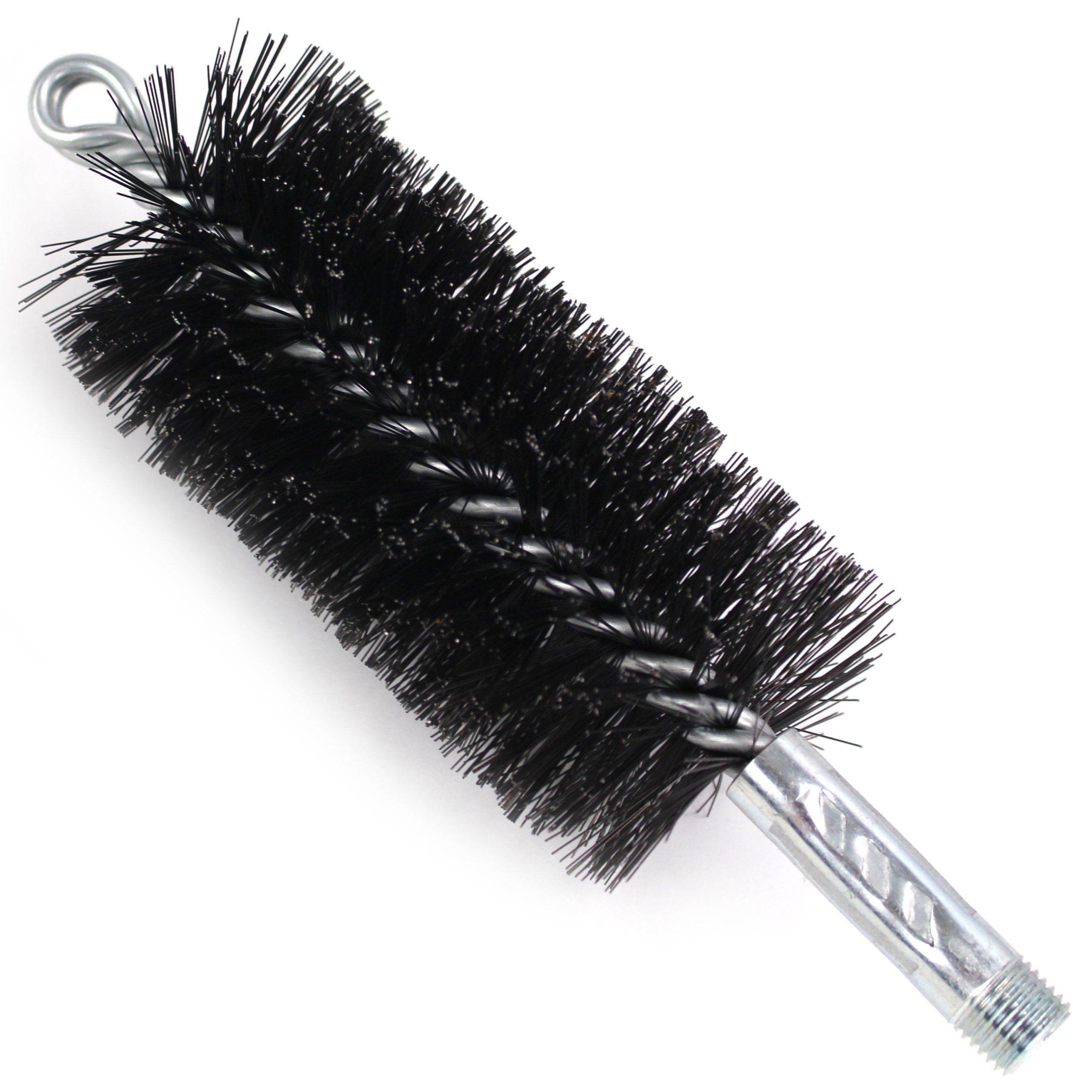 Brush, Heavy Duty Barrel, 2-1/4" OD, High Carbon Steel, Double Stem And Spiral - Image 1