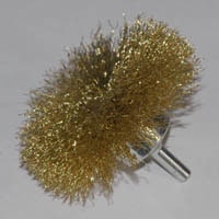 Brass Circular Flared End Brush, 3" Brush Diameter