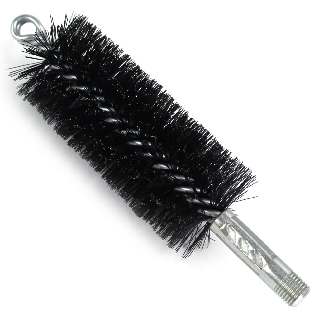 Brush, Heavy Duty Barrel, 2" OD, High Carbon Steel, Double Stem And Spiral