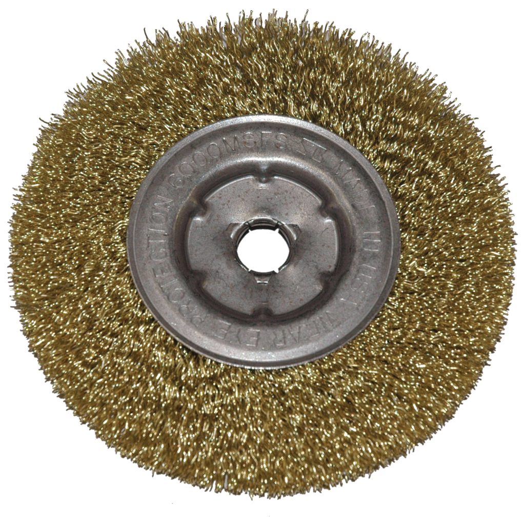 Heavy Duty Brass Wheel, 6" Brush Diameter
