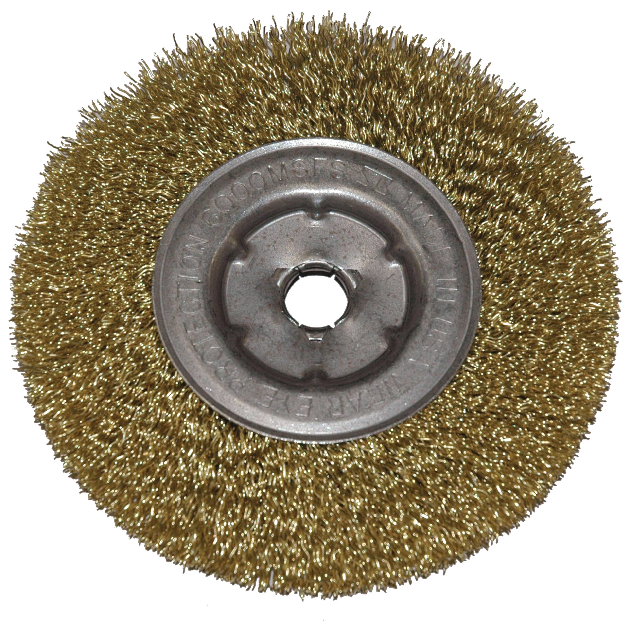 Heavy Duty Brass Wheel, 6" Brush Diameter - Image 1