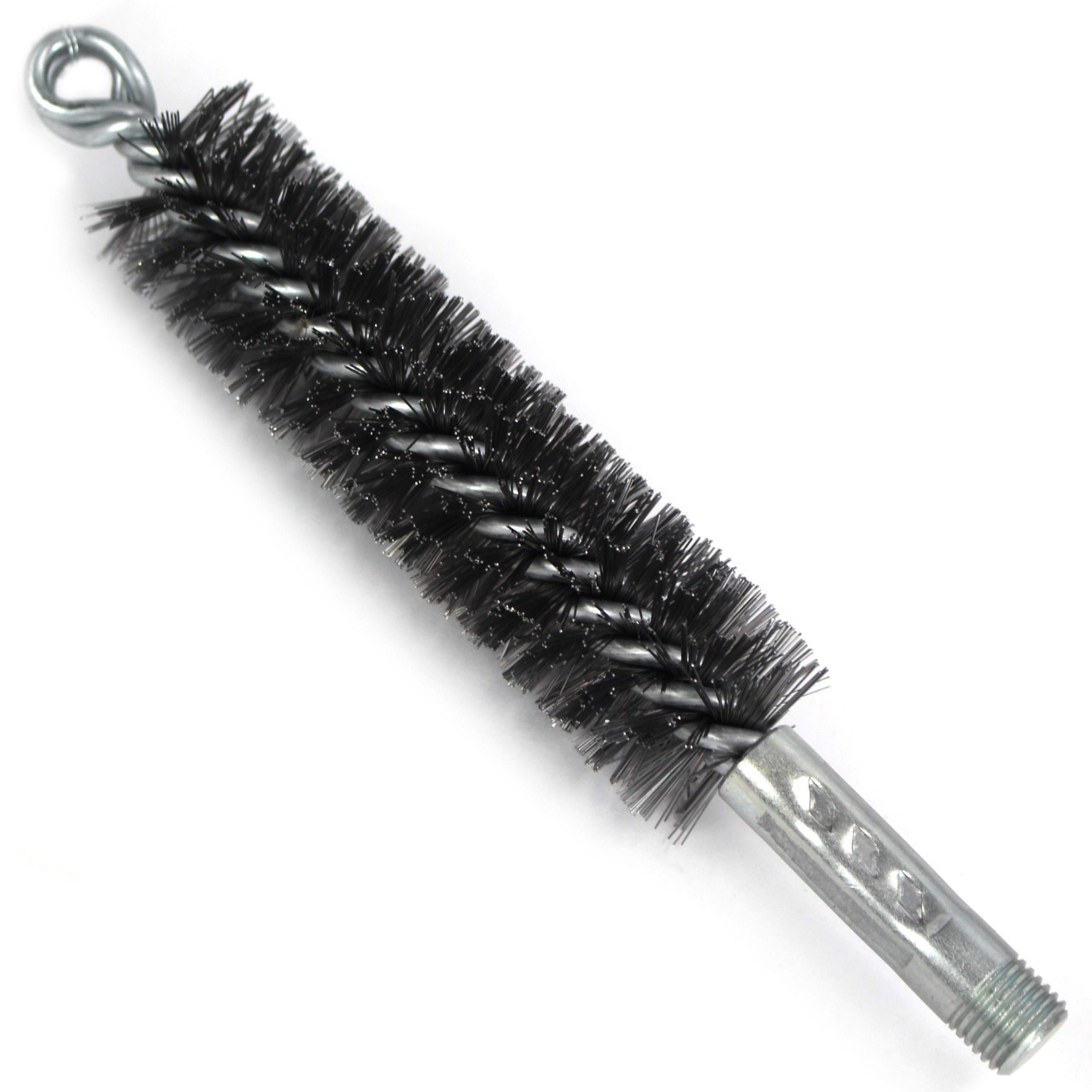 Brush, Heavy Duty Barrel, 32mm OD, High Carbon Steel, Double Stem And Spiral - Image 1
