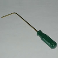 Brass Rod, 90 Degree Bend with Pointed Nose, 3/16" Rod Diameter, 11-1/4" Overall Length