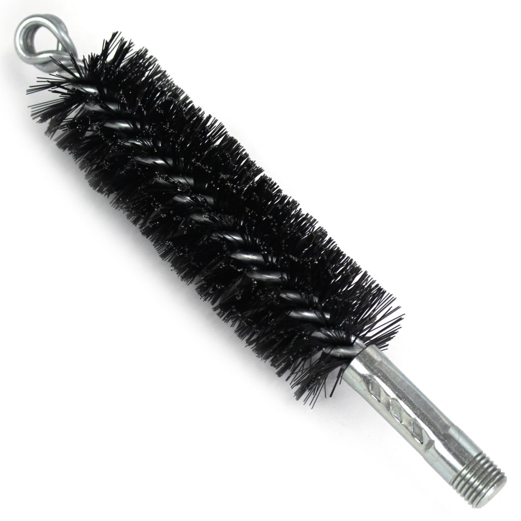 Brush, Heavy Duty Barrel, 1-1/2" OD, High Carbon Steel, Double Stem And Spiral