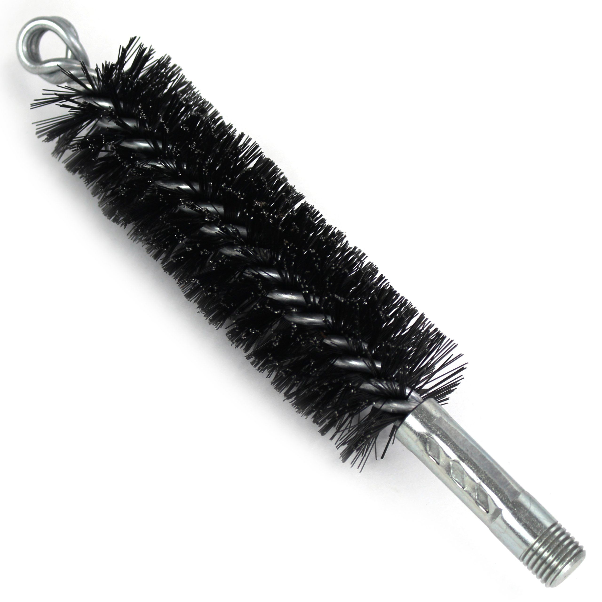 Brush, Heavy Duty Barrel, 1-1/2" OD, High Carbon Steel, Double Stem And Spiral - Image 1