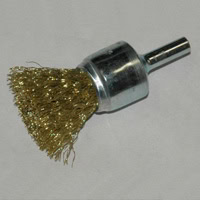 Brass Solid End Brush, 3/4" Brush Diameter
