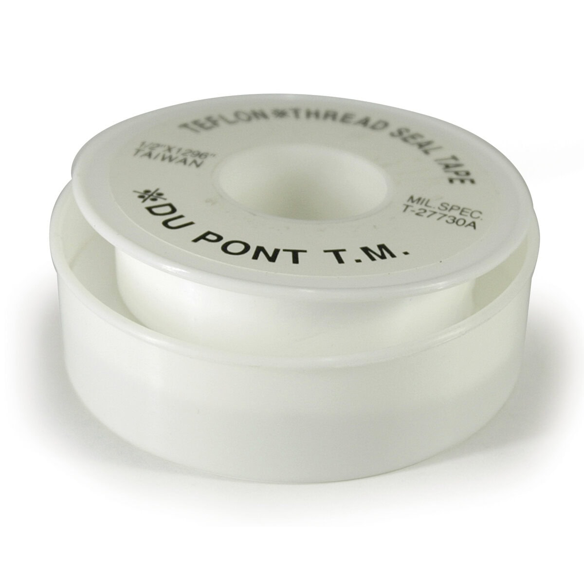PTFE Tape, 1/2" Wide, 108 ft" Long, Poly - Image 2