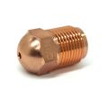 Nozzle Tip, GP, BeCu, 1-1/2″ OAL, 7/8″-14 Thread, 1/2″ Rear Opening, 1/2″ Radius, 1/8″ Orifice