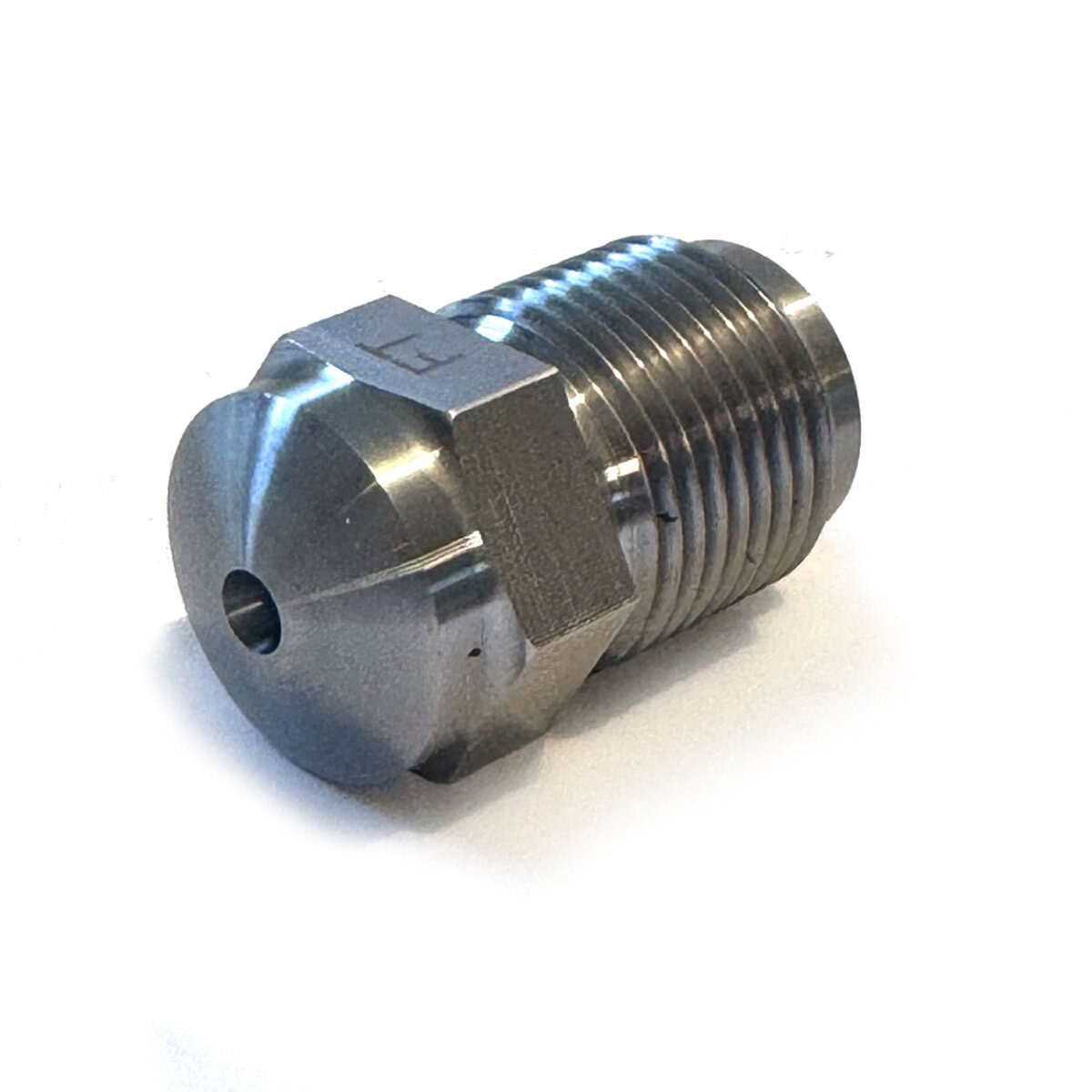 Nozzle Tip, FT, 1-1/2" OAL, 7/8"-14 Thread, 1/2" Rear Opening, 3/4" Radius, 3/16" Orifice - Image 1