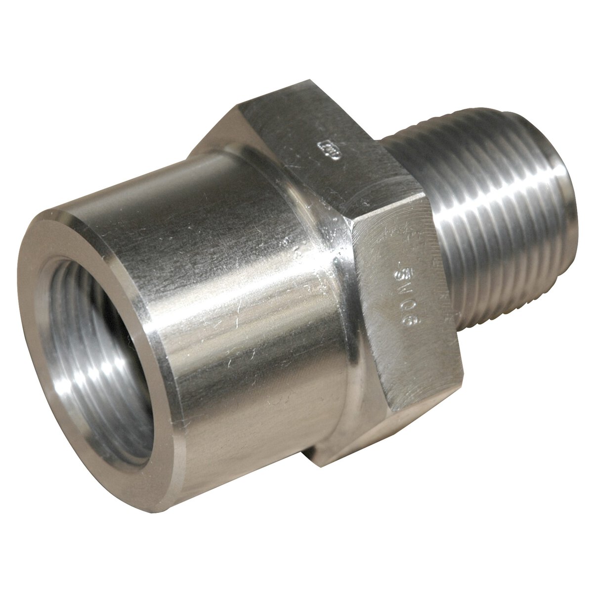 Metal Trap Nozzle Adapter, M40x2.0 Male, 25mm RO, to 1-3/4"-8 Female, for Battenfeld - Image 2