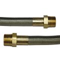 Hose, High Heat Resistant, PTFE, 4′ Long, Swaged 3/4″ Male NPT Fittings on Both Ends