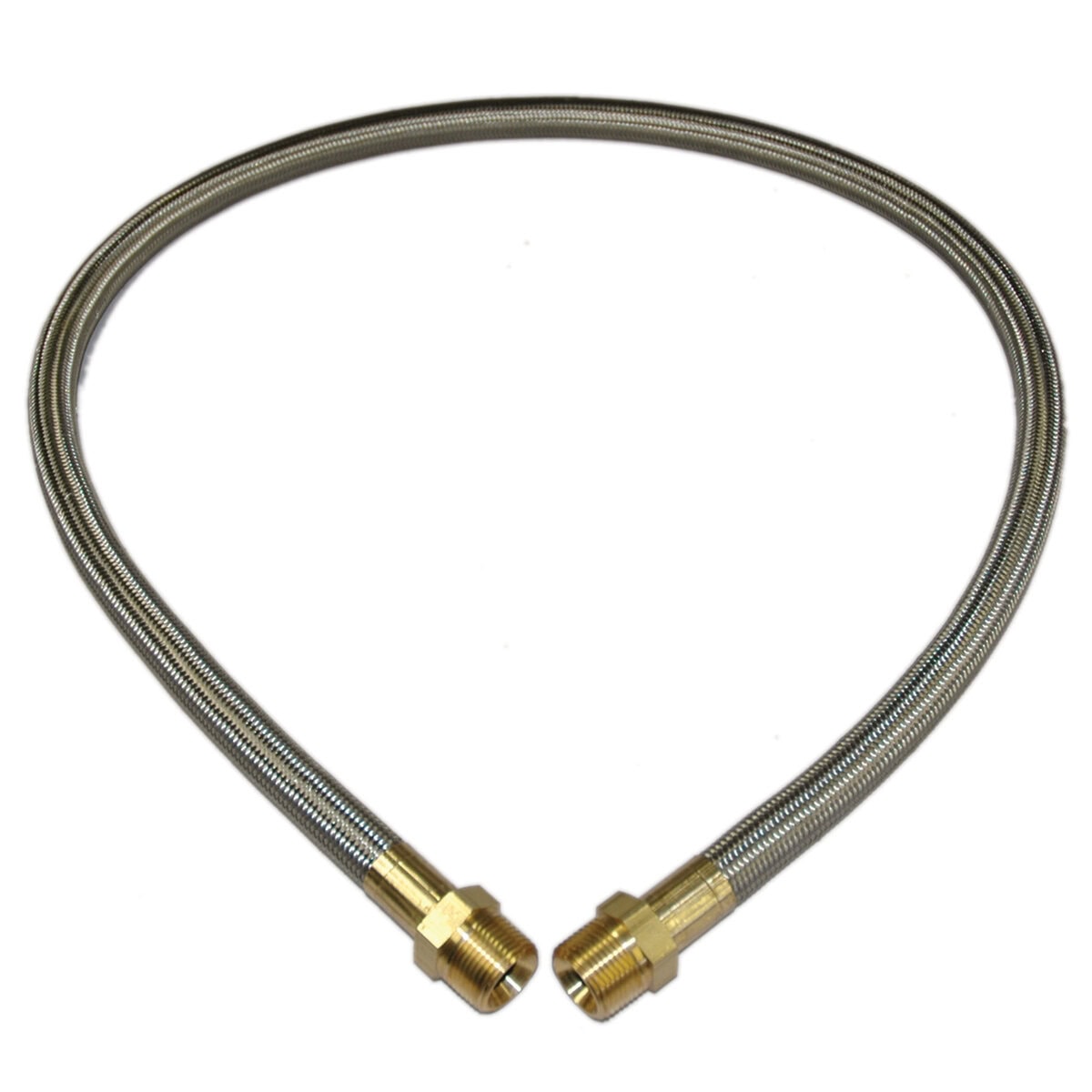 Hose, High Heat Resistant, PTFE, 4' Long, Swaged 3/4" Male NPT Fittings on Both Ends - Image 2