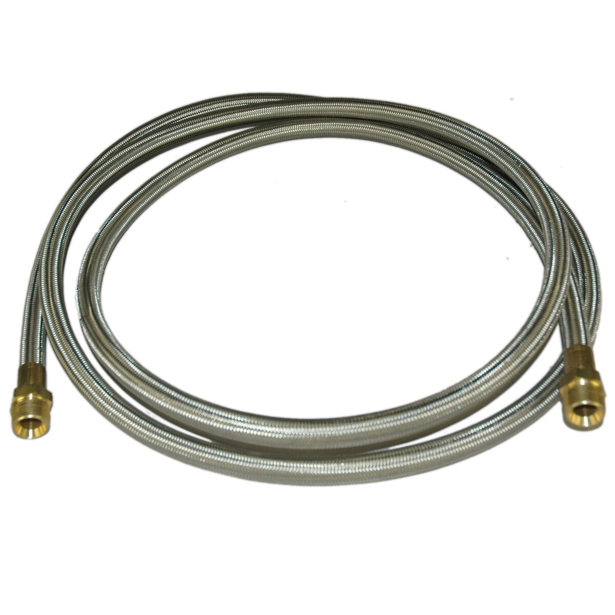 Hose, High Heat Resistant, PTFE, 12' Long, Swaged 3/4" Male NPT Fittings on Both Ends - Image 2