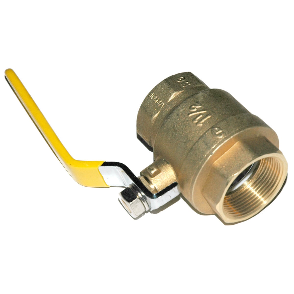 Ball Valve, 1-1/2", Female NPT, Full Port, Brass, Certified - Image 1