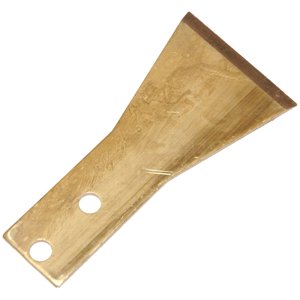 Brass Scraper Blade Only, Flat, Heavy Duty, 2" Blade Width, 4" Overall Length. - Image 1