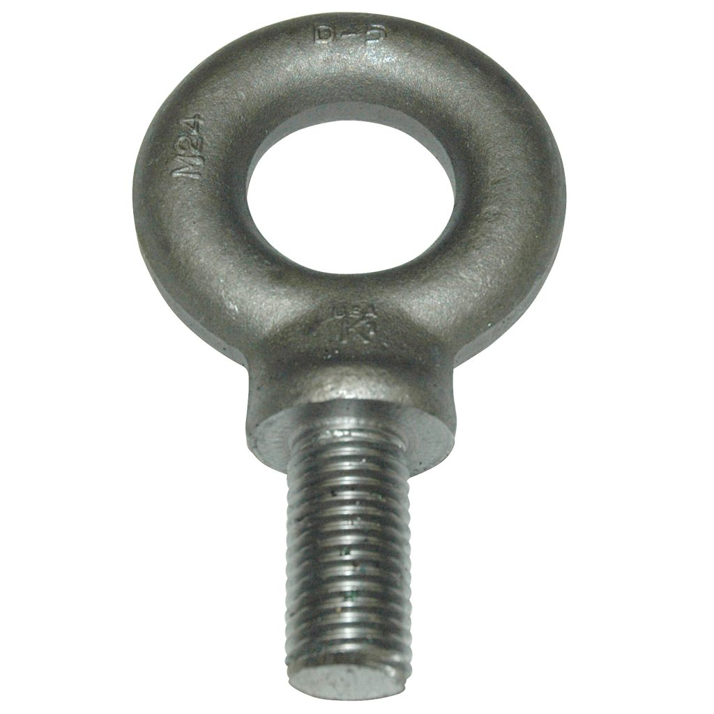 Eyebolt, 3,850 kg (8,489 lb.) Capacity, Metric, Shouldered, Forged Steel, M24x3.0 Thread Size