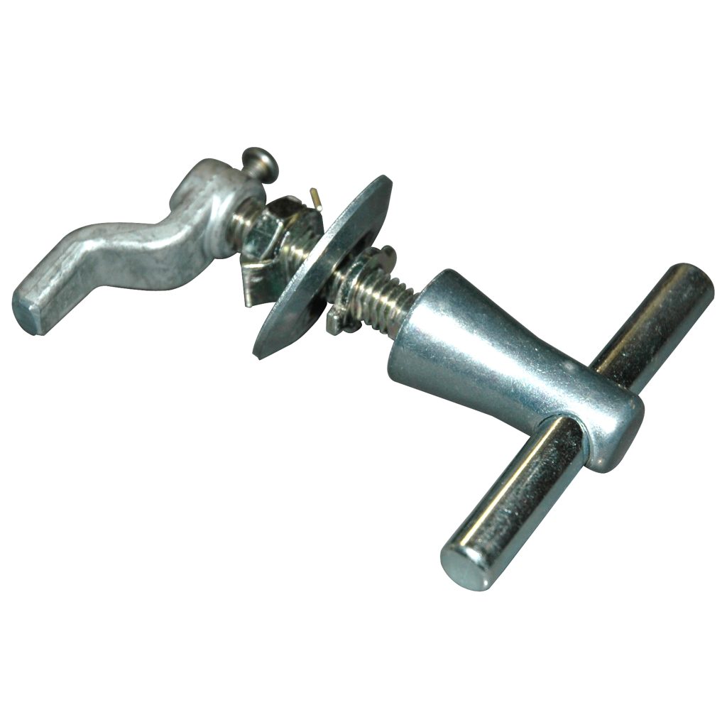 T-Handle Latch with Mounting Hardware, for All IMS LP Series Grinder Catchpan Doors