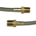 Hose, High Heat Resistant, PTFE, 12′ Long, Swaged 1/4″ Male NPT Fittings on Both Ends