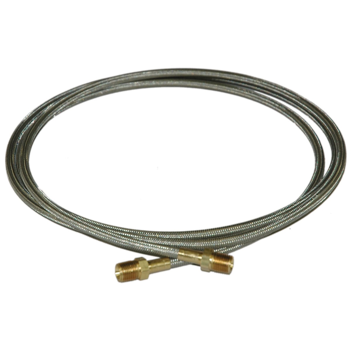 Hose, High Heat Resistant, PTFE, 8' Long, Swaged 1/4" Male NPT Fittings on Both Ends - Image 2