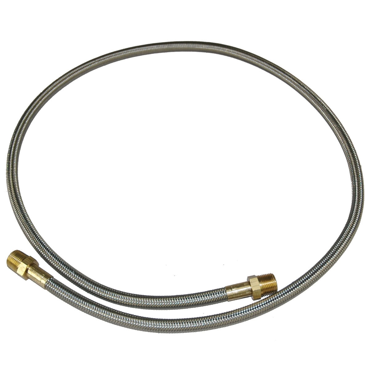 Hose, High Heat Resistant, PTFE, 4' Long, Swaged 3/8" Male NPT Fittings on Both Ends - Image 2