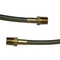 Hose, High Heat Resistant, PTFE, 10′ Long, Swaged 1/4″ Male NPT Fittings on Both Ends