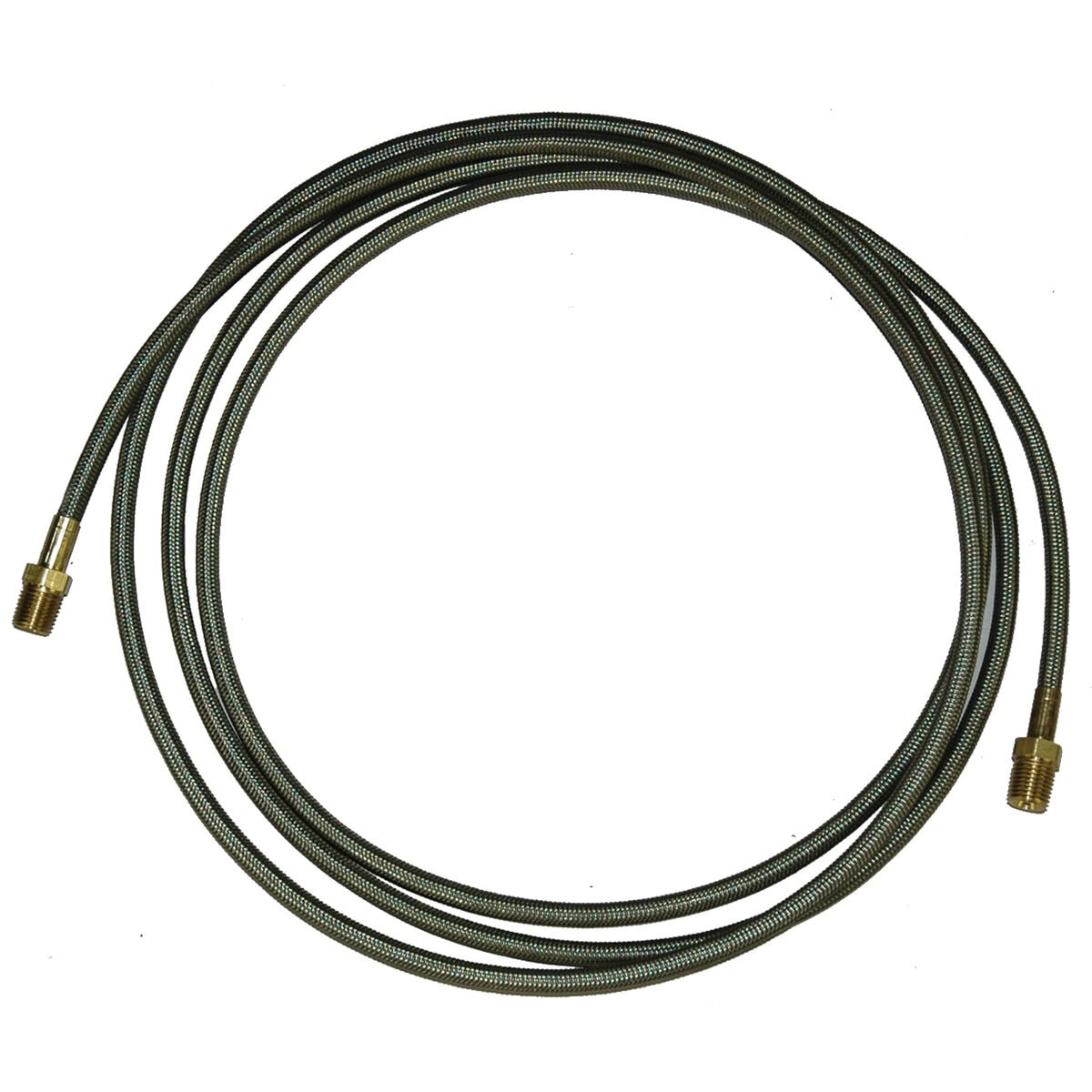 Hose, High Heat Resistant, PTFE, 10' Long, Swaged 1/4" Male NPT Fittings on Both Ends - Image 2