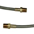 Hose, High Heat Resistant, PTFE, 4′ Long, Swaged 1/4″ Male NPT Fittings on Both Ends