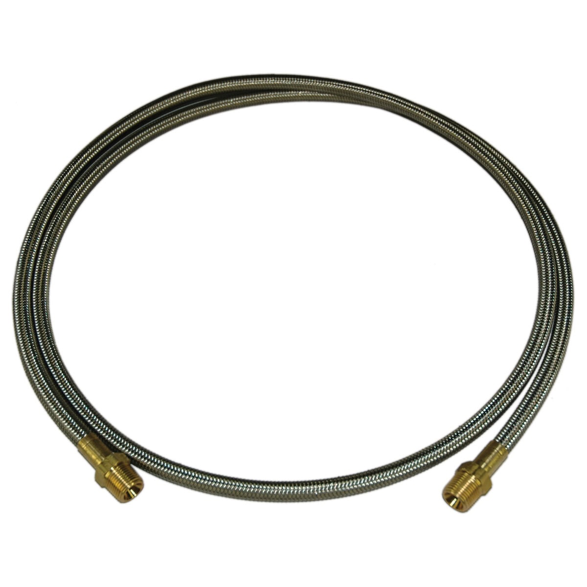 Hose, High Heat Resistant, PTFE, 6' Long, Swaged 3/8" Male NPT Fittings on Both Ends - Image 2