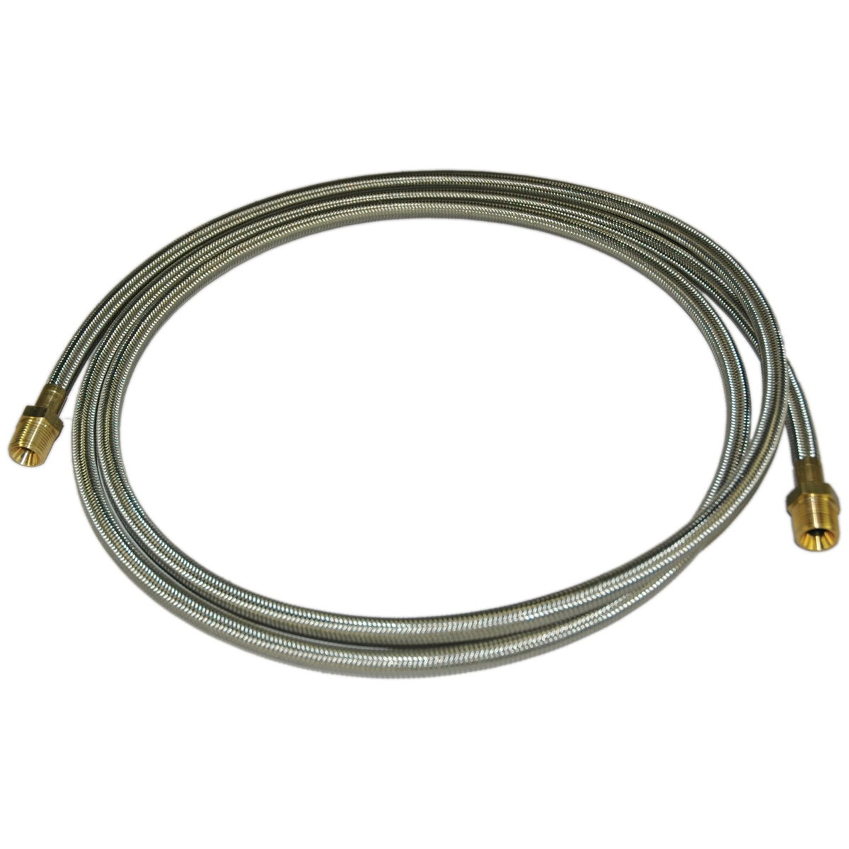 Hose, High Heat Resistant, PTFE, 10' Long, Swaged 1/2" Male NPT Fittings on Both Ends - Image 2